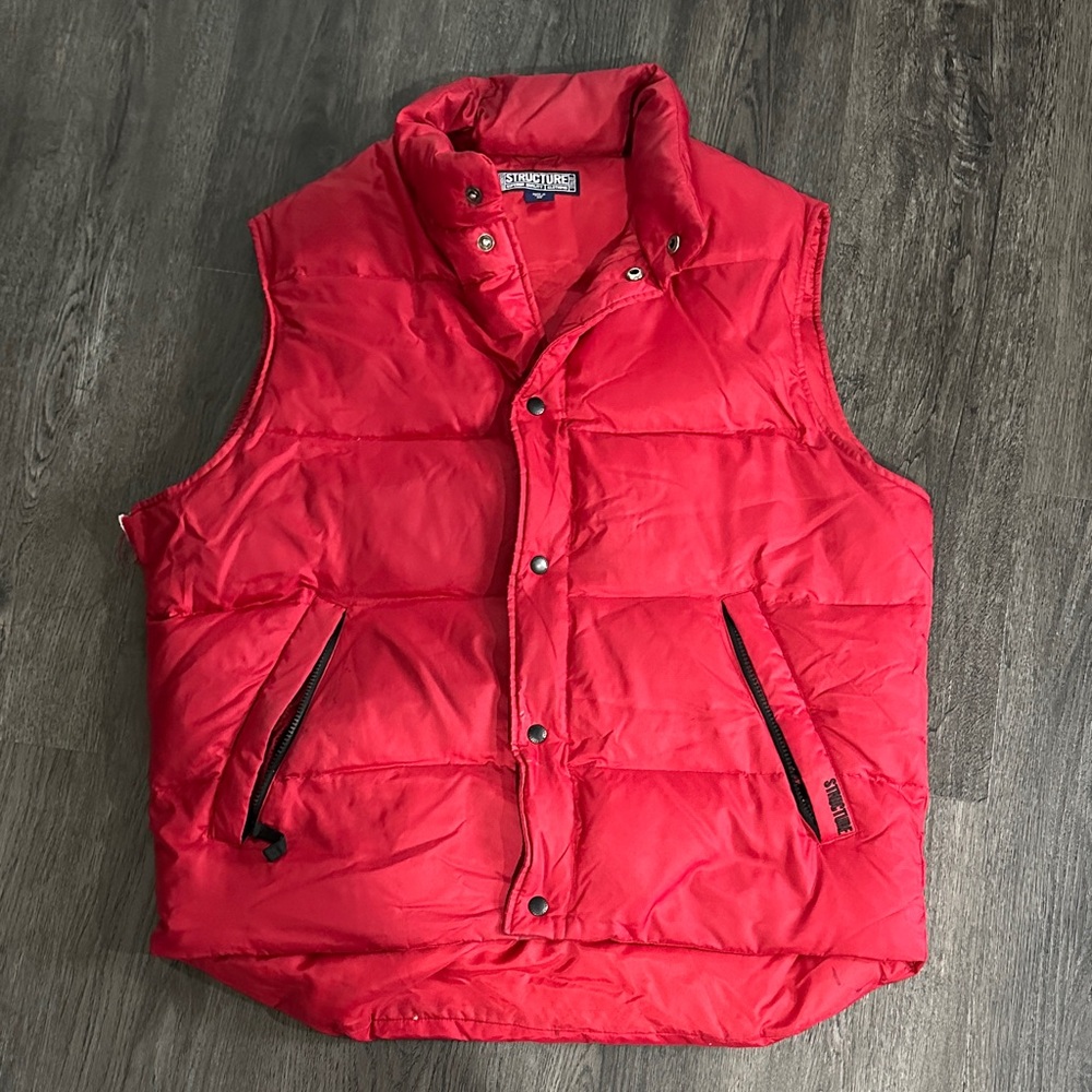 Structure Bold Red Men's Puffer Vest